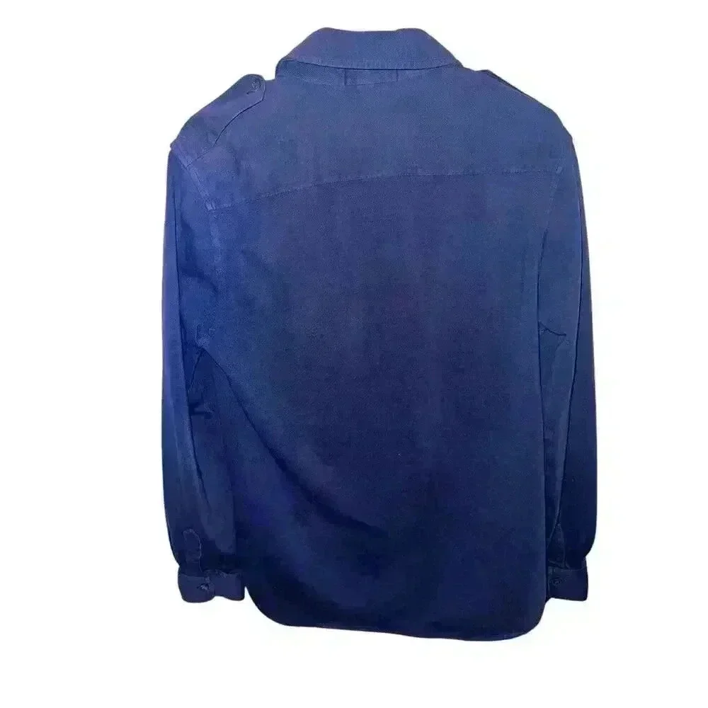 Polo Ralph Lauren Navy Blue Shirt Men's size m Collar Long Sleeve Collar Casual